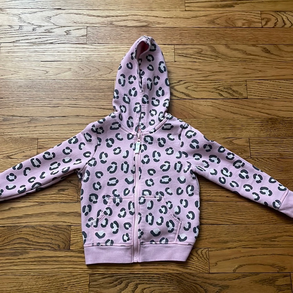 Cat & Jack |  Pink Leopard Zipper Hoodie